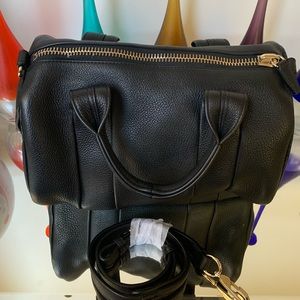 Alexander Wang “Rocco” Black Leather w/ Gold HW